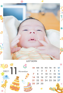 赤ちゃんのこよみフォトカレンダーあり